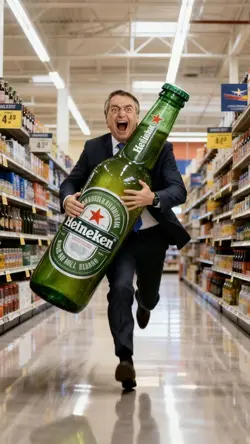 Fugindo com cerveja 
