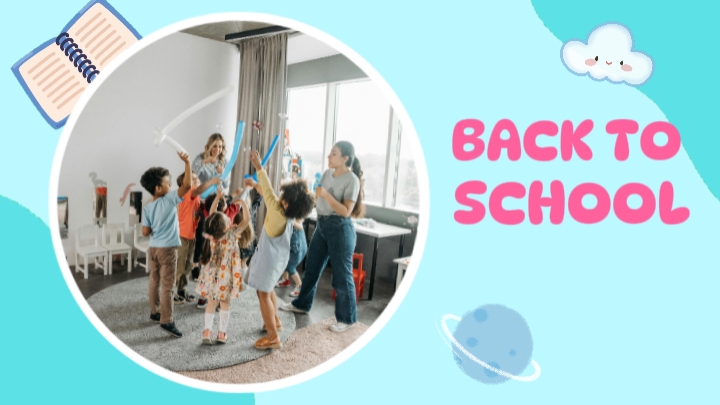Preschool Program Promote Colorful
Abstract Social Media 