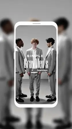 Estilo TikTok Simple Gris Moda masculina 