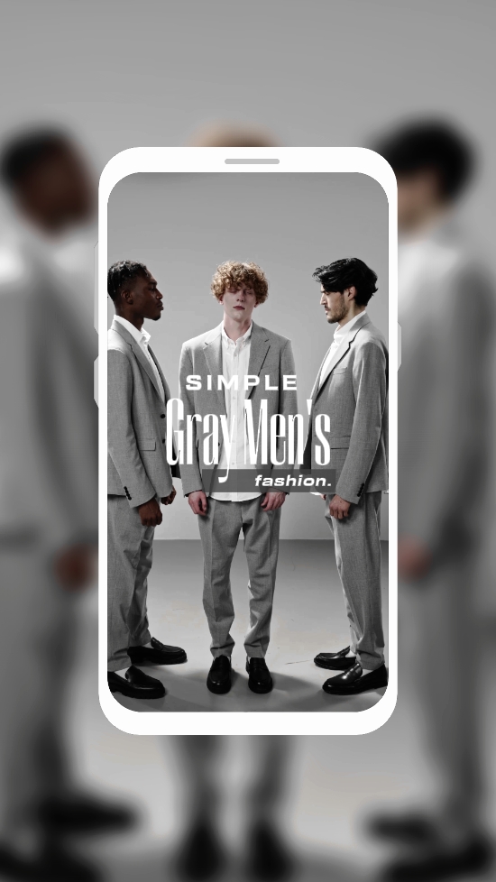 Mode pour hommes gris simple de style TikTok 