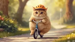 Kucing Lucu Sepedaan