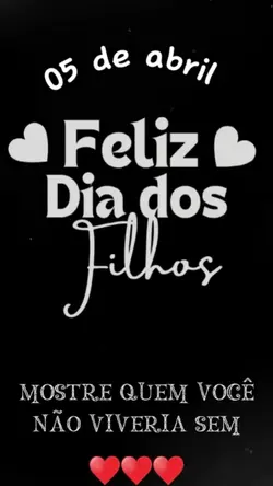 Feliz dia dos filhos
