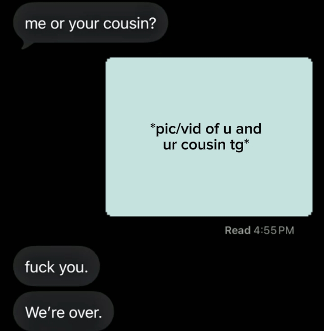 Eu ou seu primo?