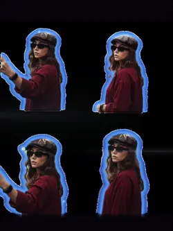 Sguardo oltre la spalla: effetto mosaico