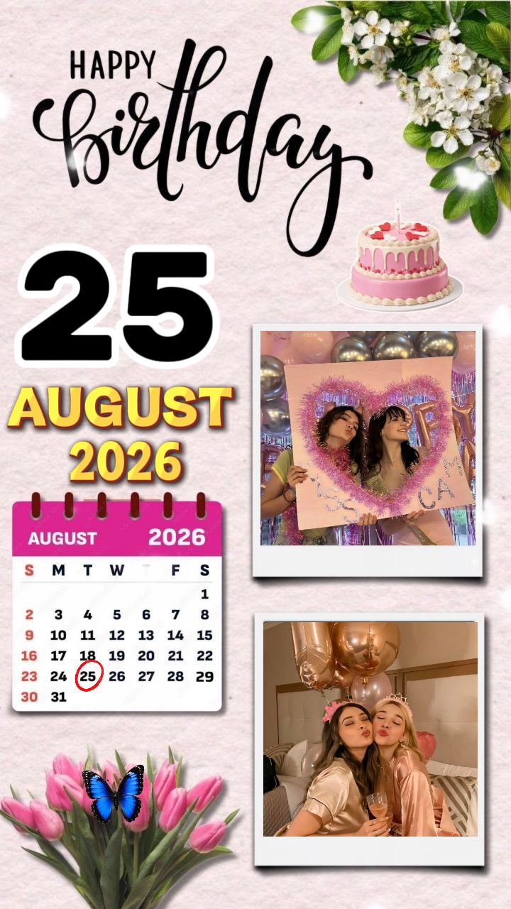 HBD 25 August 2026