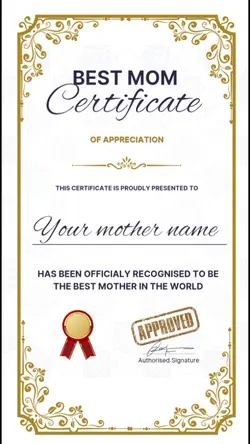 best mom certificate