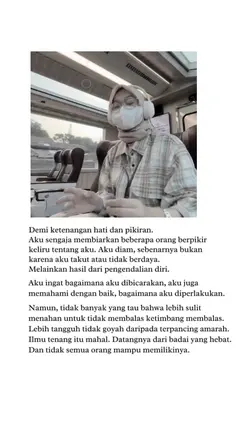demi ketenangan hati