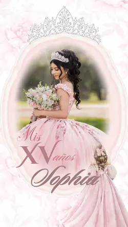 XV invitación Rosa