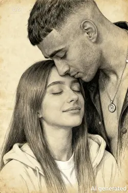 Vintage pencil sketc