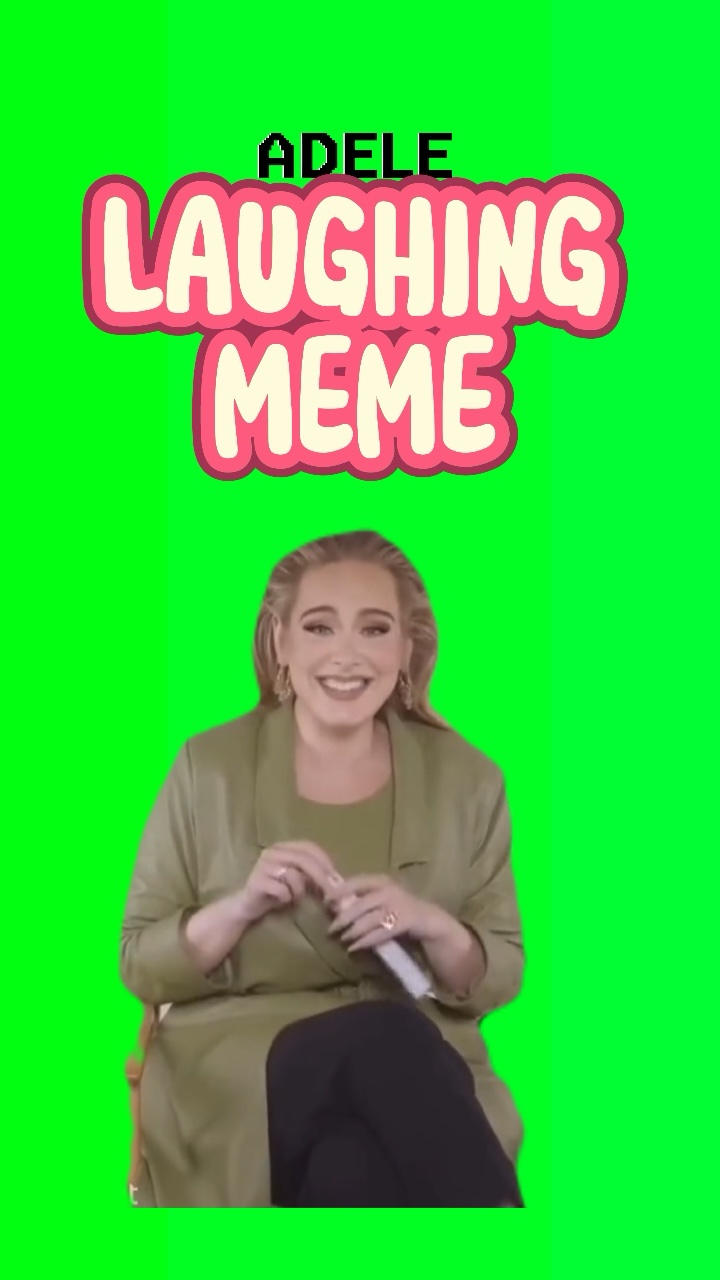 Adele Riéndose 
