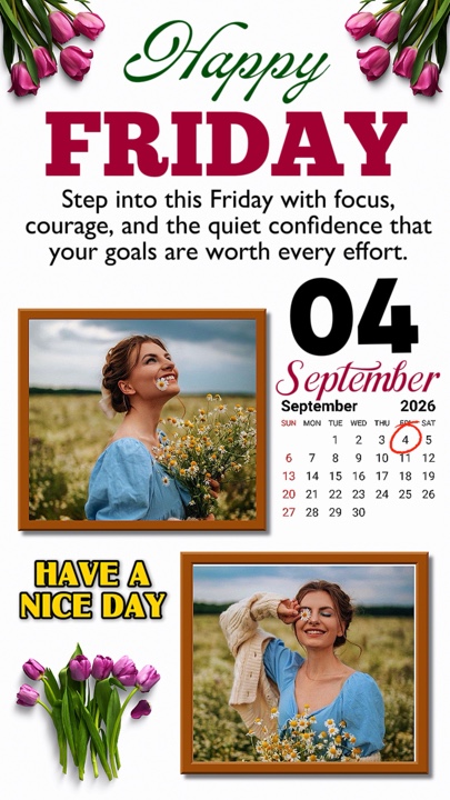 Friday 4 Sept 2026