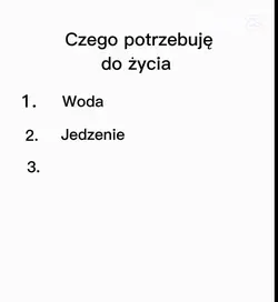 1woda
2jedzenie
3...