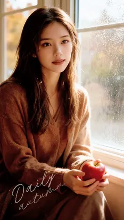 1photo📷AI🍎秋のポートレート