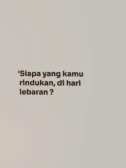 Rindu siapa? 