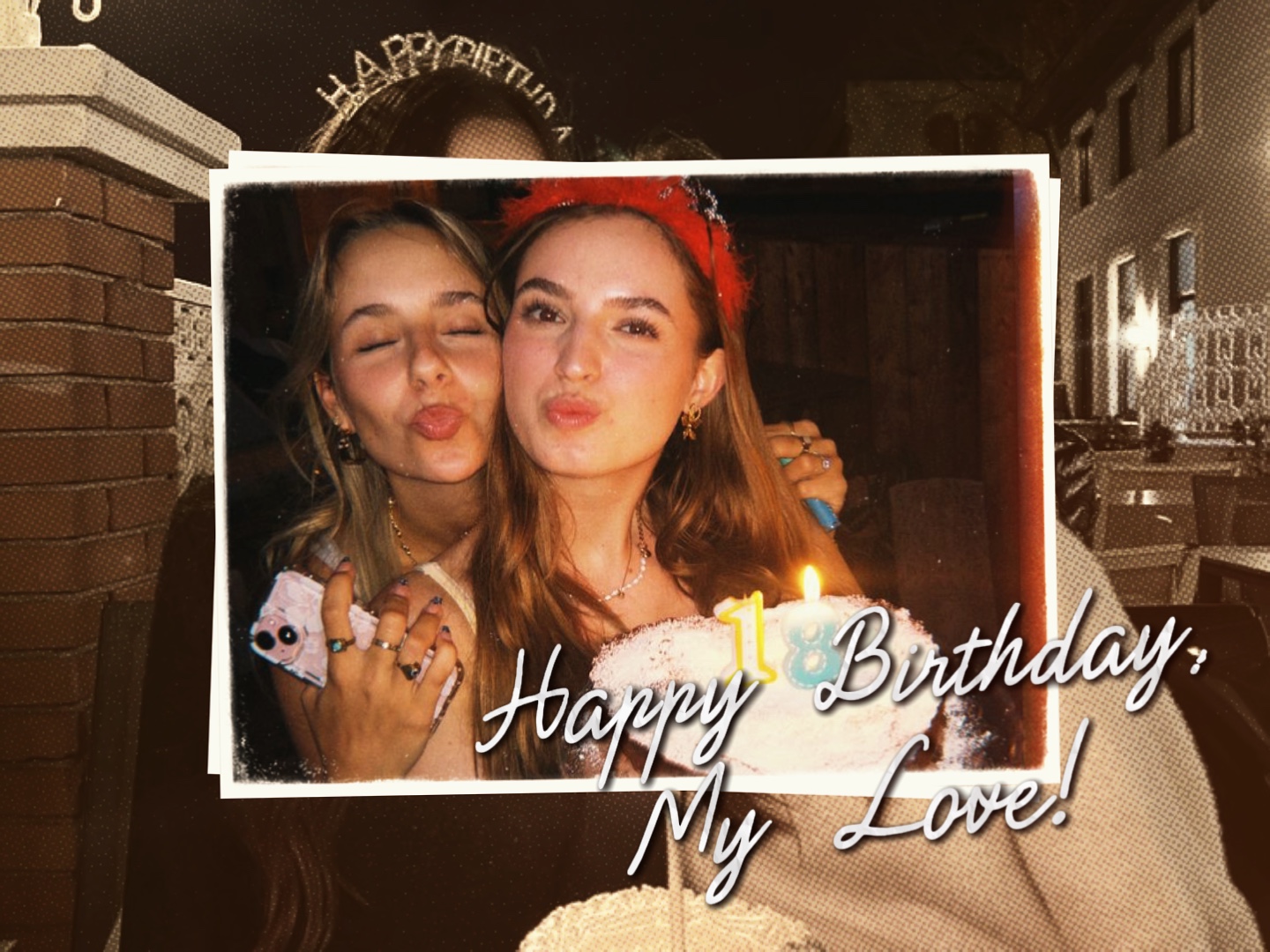birthday photo stack