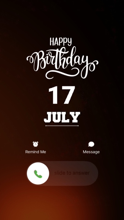 ANNIVERSAIRE 17 JUILLET 