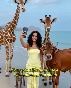 Selfie with animal