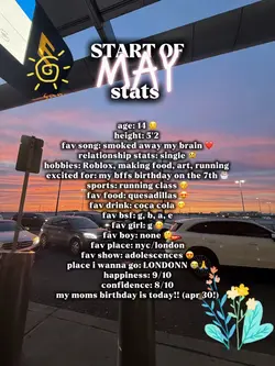 start of may stats