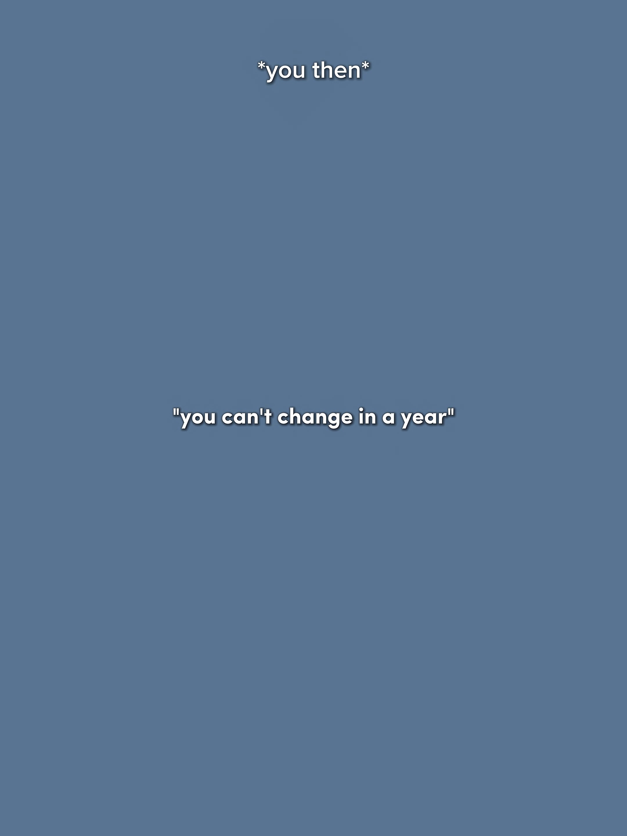 you can't change 