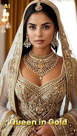 Queen in gold