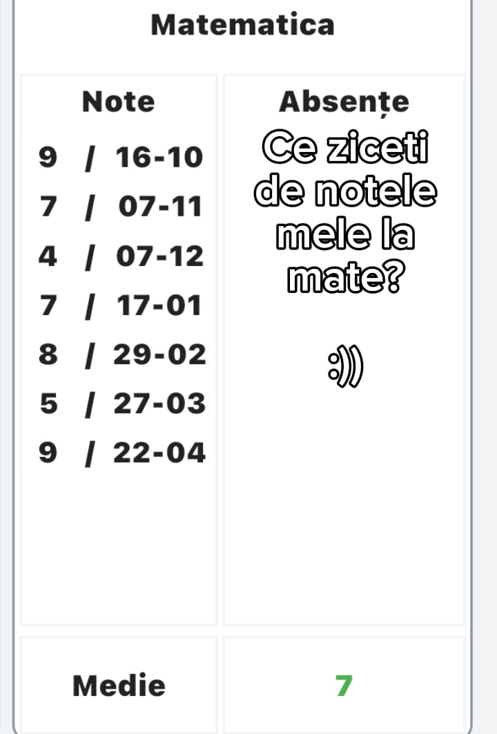 Notele mele :)))