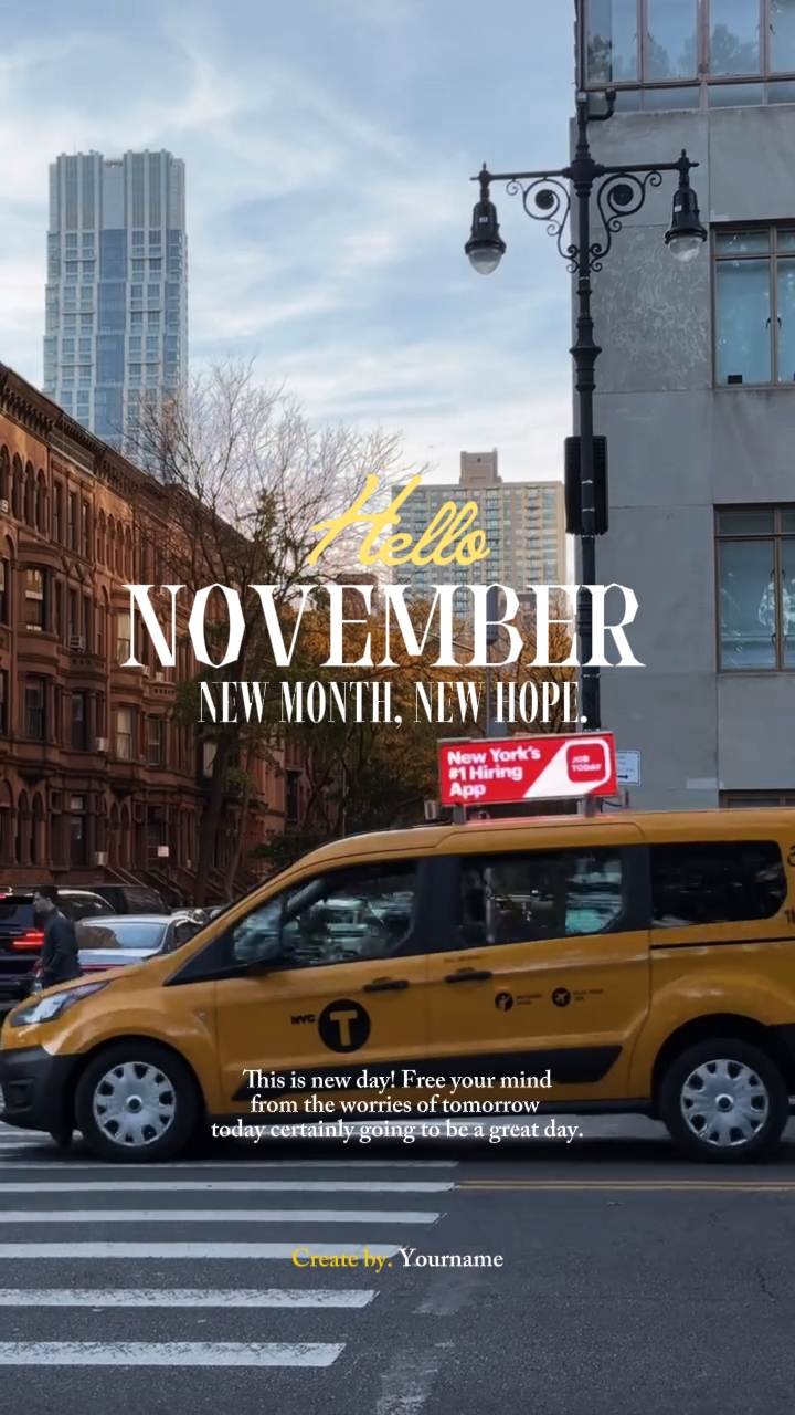 Bonjour novembre 
