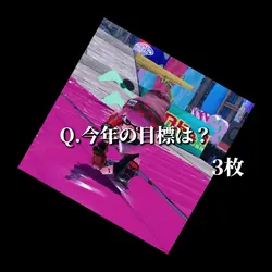 今年の目標は? /3枚