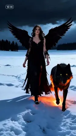 Dark angel wolf