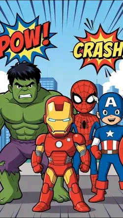 convite super heróis