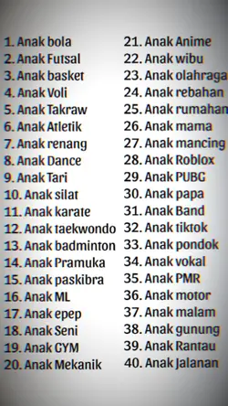 Anak apa?
