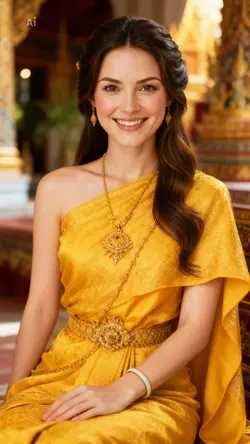 yellow thai dress