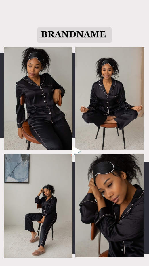 New Collection Black Elegant Product Display TikTok Style