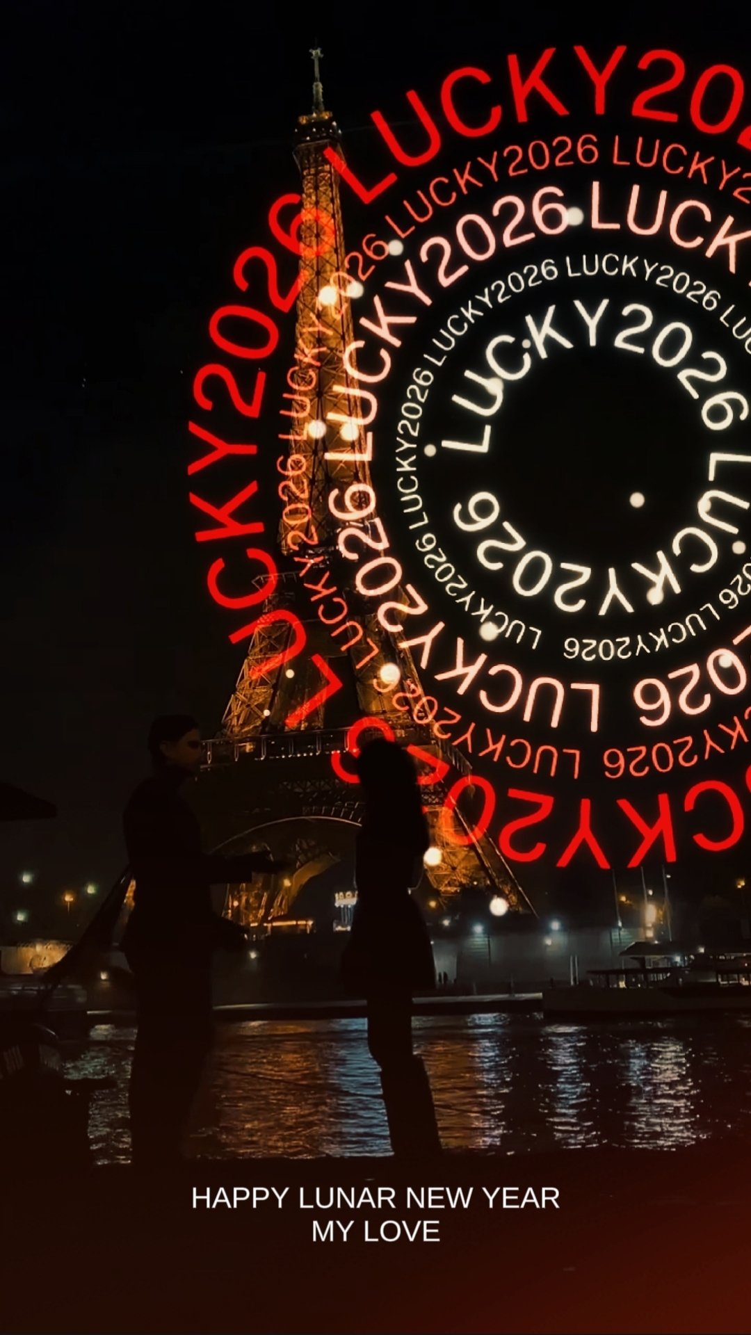 Vazamento de fogos de artifício de texto