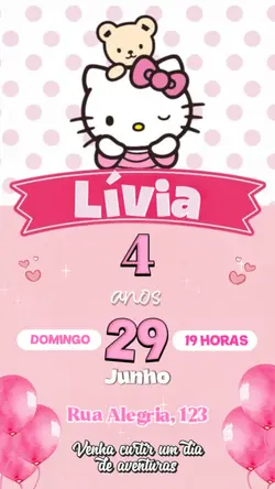 Hello Kitty Convite 