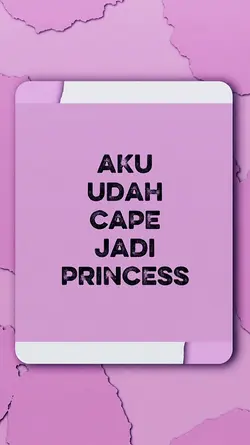 aku udah cape jadi