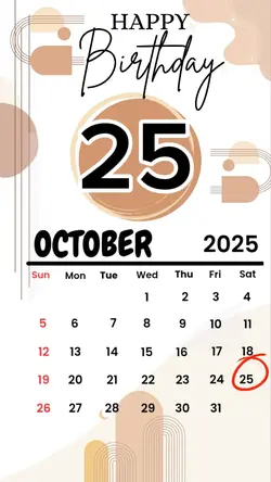 HBD 25 OCTOBER 