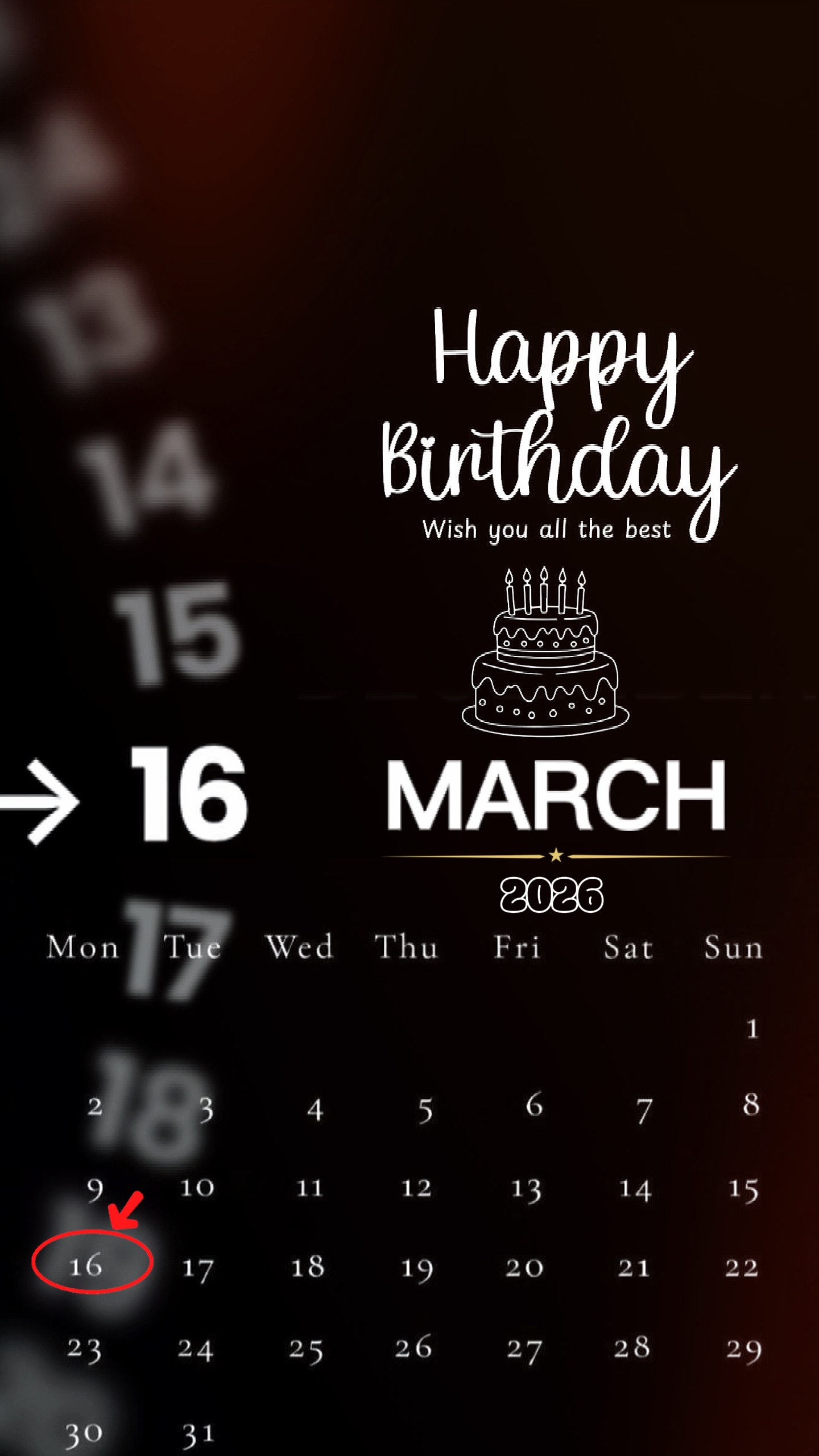 HBD 16 MARCH 2026