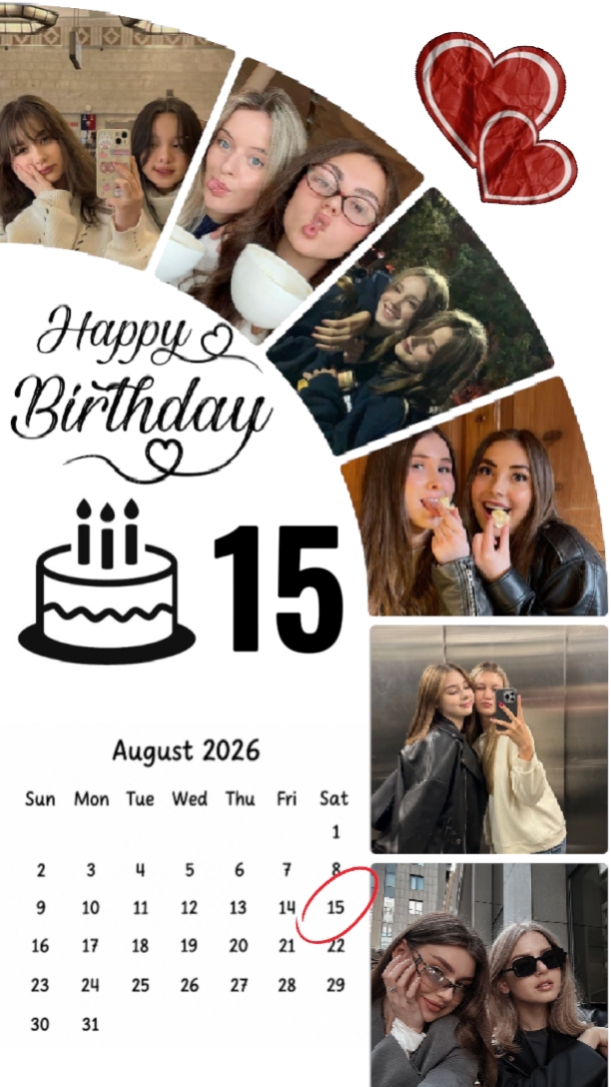 Feliz cumpleaños 15 de agosto