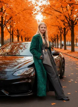 car photoshoot autum