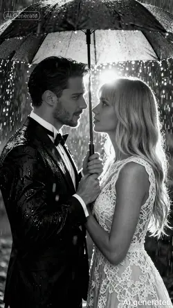 Romantic Rain BW