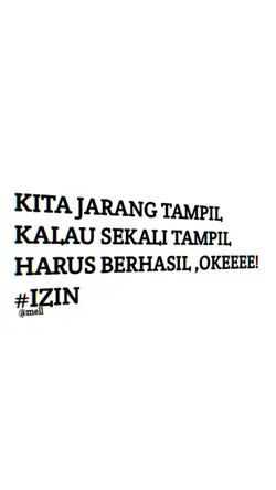 sekali tampil harus 