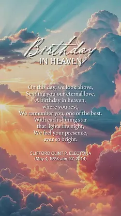 Birthday in heaven