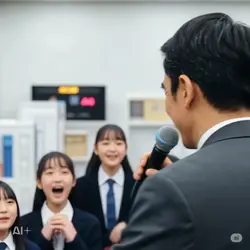 中年サラリーマンがカラオケで大はしゃぎ