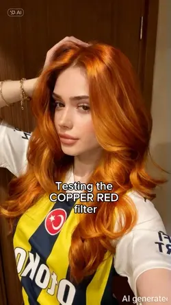Copper red hair