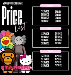 Price list 🫧