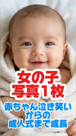 女の子・赤ちゃん写真1枚〜成人式まで成長
