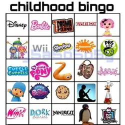 childhood bingo. 