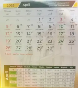 Kalender April