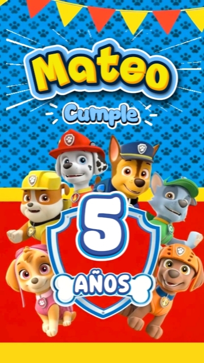 Paw Patrol invitacio