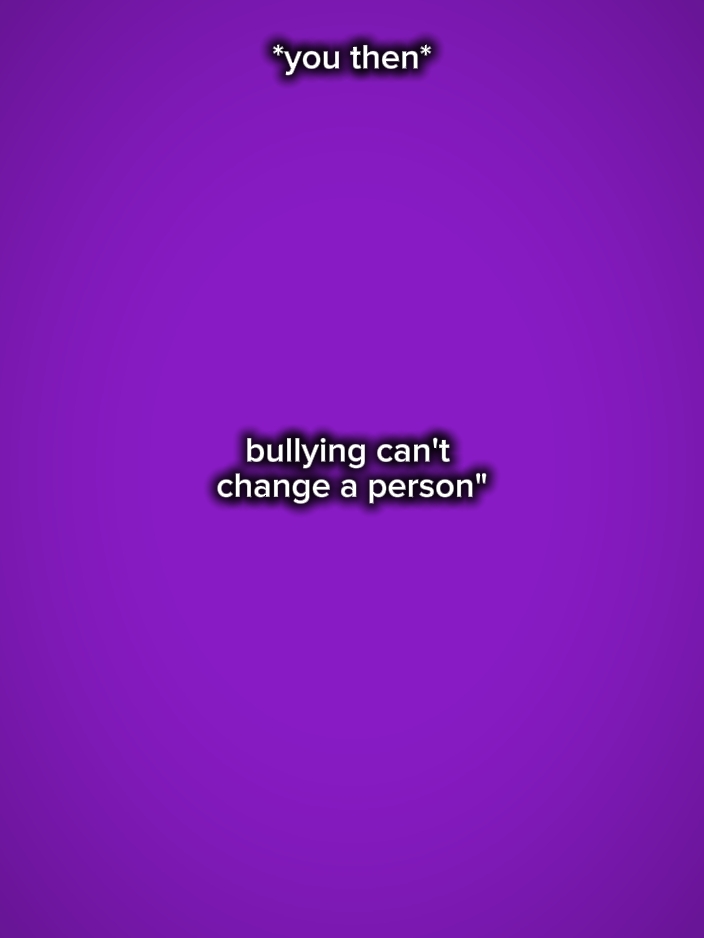bullying can't chang
